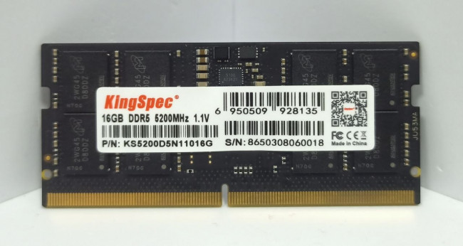 Оперативная память Kingspec [KS5200D5N11016G] 16GB/DDR5/5200Mhz/SODIMM