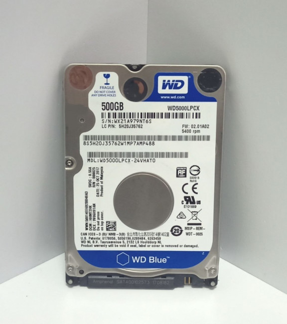 Жёсткий диск 2.5" WD Blue 500GB WD5000LPCX