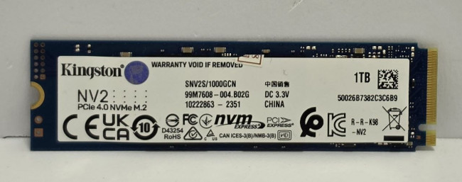 SSD M.2 накопитель Kingston NV2 1ТБ SNV2S/1000G SSD M.2 накопитель Kingston NV2 1ТБ SNV2S/1000G