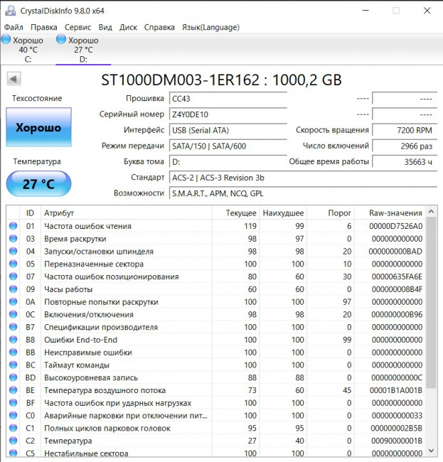 Жёсткий диск Seagate 1TB ST1000DM003