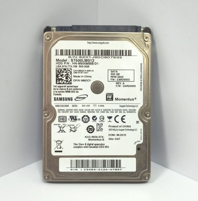Жёсткий диск 2.5" Samsung ST500LM012 500 ГБ Жёсткий диск 2.5" Samsung ST500LM012 500 ГБ