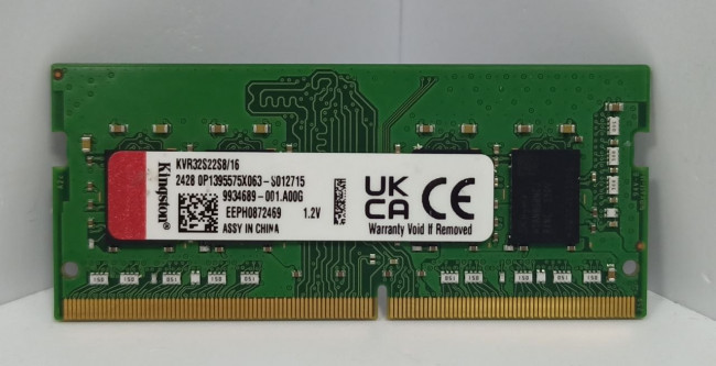 Оперативная память SO-dimm Kingston KVR32S22S8/16 16GB DDR4 3200Mhz Оперативная память SO-dimm Kingston KVR32S22S8/16 16GB DDR4 3200Mhz