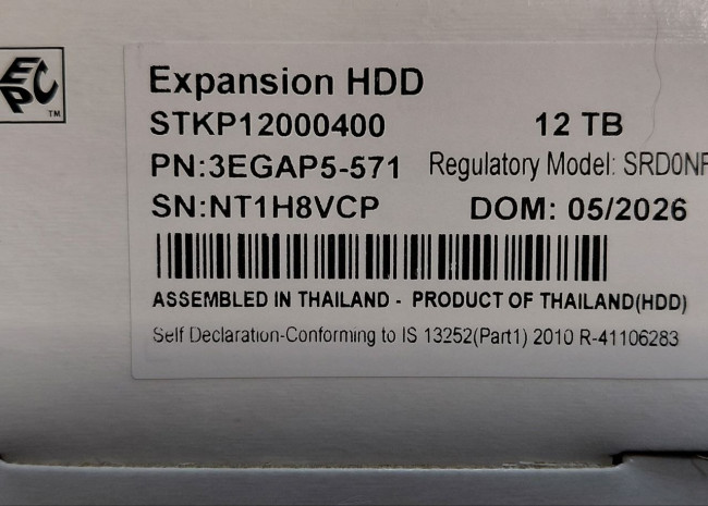 Внешний HDD Seagate Expansion STKP12000400 12ТБ Внешний HDD Seagate Expansion STKP12000400 12ТБ