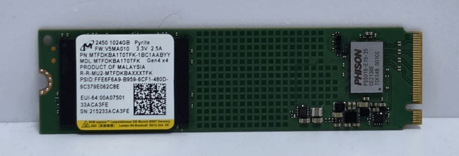 SSD- накопитель Micron 2450 MTFDKBA1T0TFK 1TB M.2 SSD- накопитель Micron 2450 MTFDKBA1T0TFK 1TB M.2