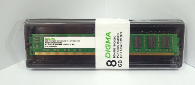 Оперативная память Digma DGMAD31600008D DDR3 8GB 1600mhz Оперативная память Digma DGMAD31600008D DDR3 8GB 1600mhz