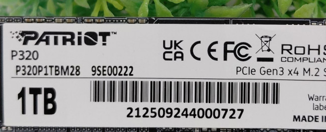 SSD-накопитель Patriot Memory P320 1TB P320P1TBM28