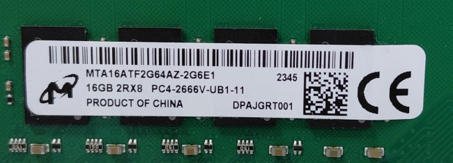 Оперативная память Micron MTA16ATF2G64AZ-2G6E1 DDR4 16Gb  2666 Мгц