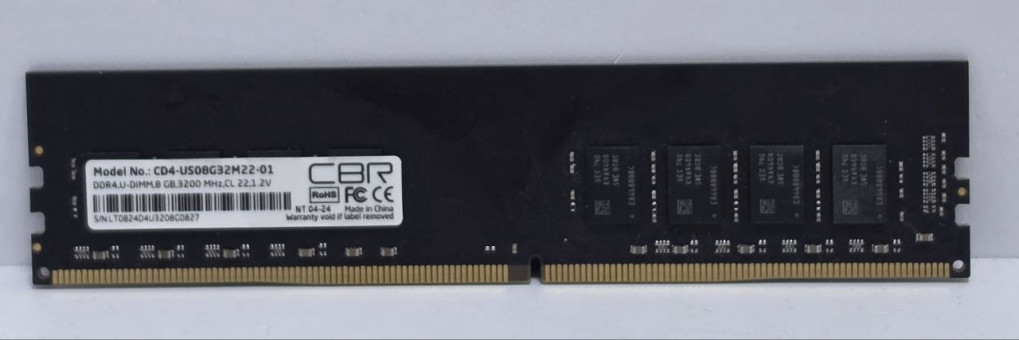 Оперативная память CBR CD4-US08G32M22-01 8GB/DDR4/3200Mhz Оперативная память CBR CD4-US08G32M22-01 8GB/DDR4/3200Mhz