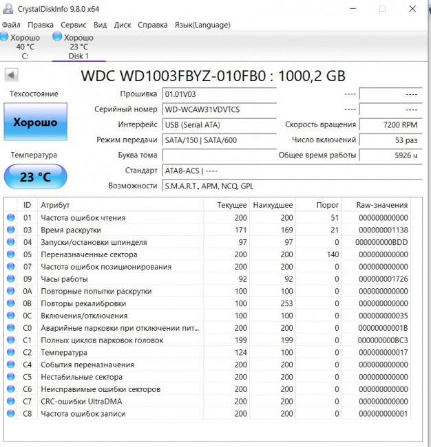 Жёсткий диск 3.5" WD  1TB WD1003FBYZ