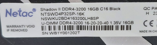 Оперативная память Netac Shadow II NTSWD4P32SP-16K DDR4 16GB 3200МГц Оперативная память Netac Shadow II NTSWD4P32SP-16K DDR4 16GB 3200МГц