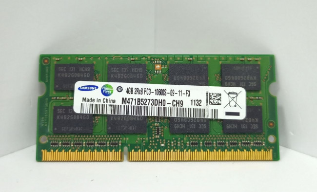 Оперативная память Samsung DDR3 4GB 1333MHz SODIMM Оперативная память Samsung DDR3 4GB 1333MHz SODIMM
